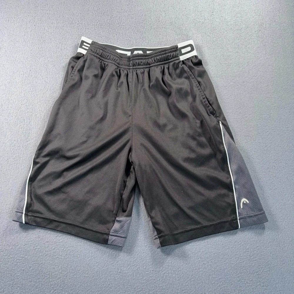 HEAD Athletic Shorts Youth L (14/16) Black Basketball Gym 24x7.5‎